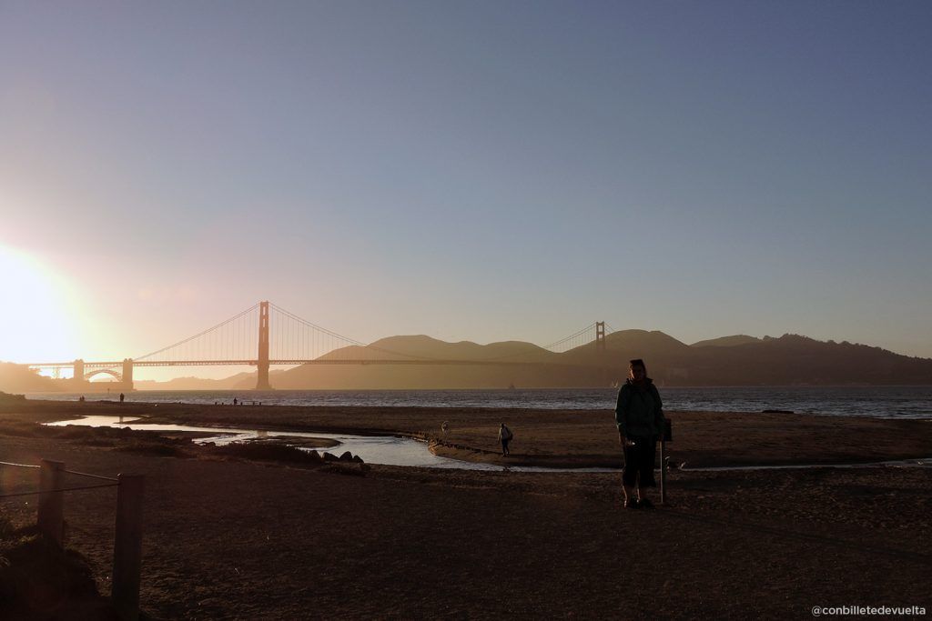 Atardecer en el Golden Gate Bridge